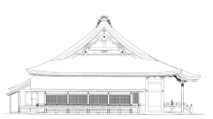 八坂神社本殿俯瞰図面