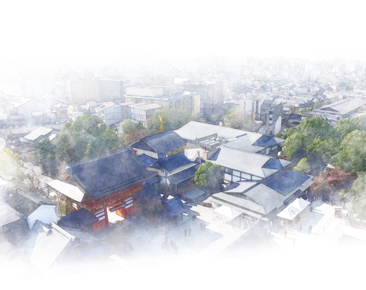 祇園の町と八坂神社
