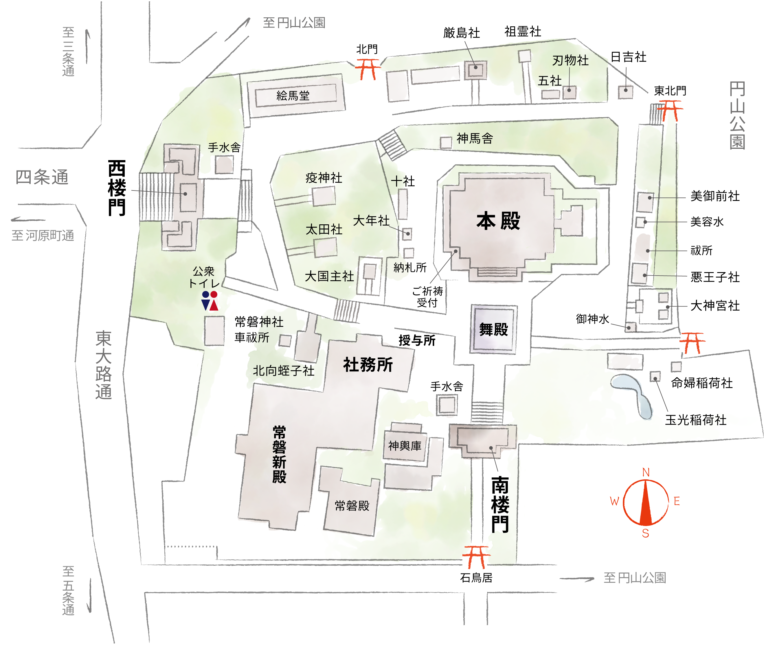 八阪神社 境内マップ
