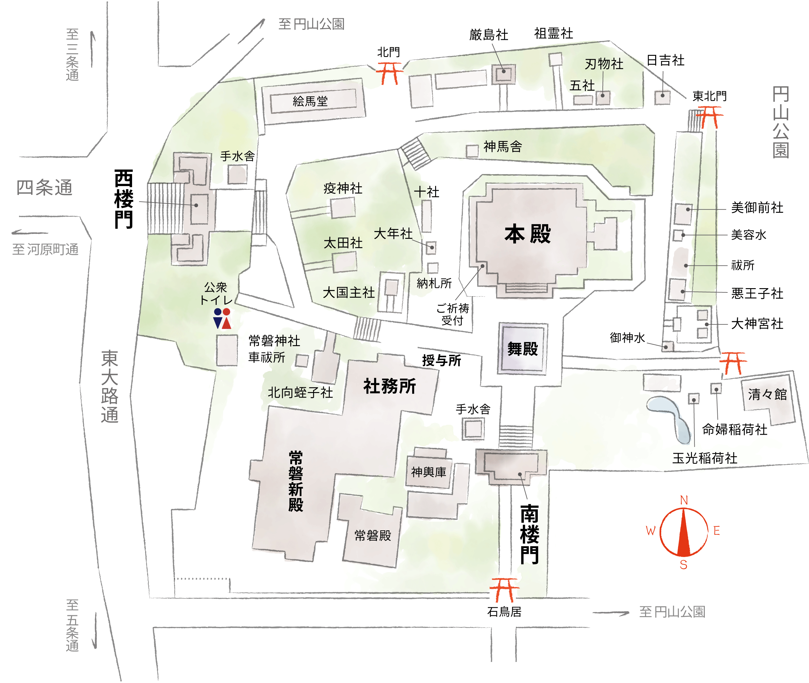 八阪神社 境内マップ