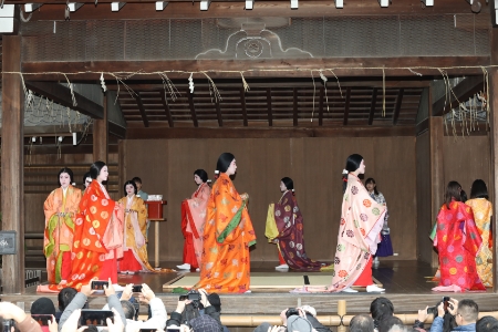 平安装束のお披露目